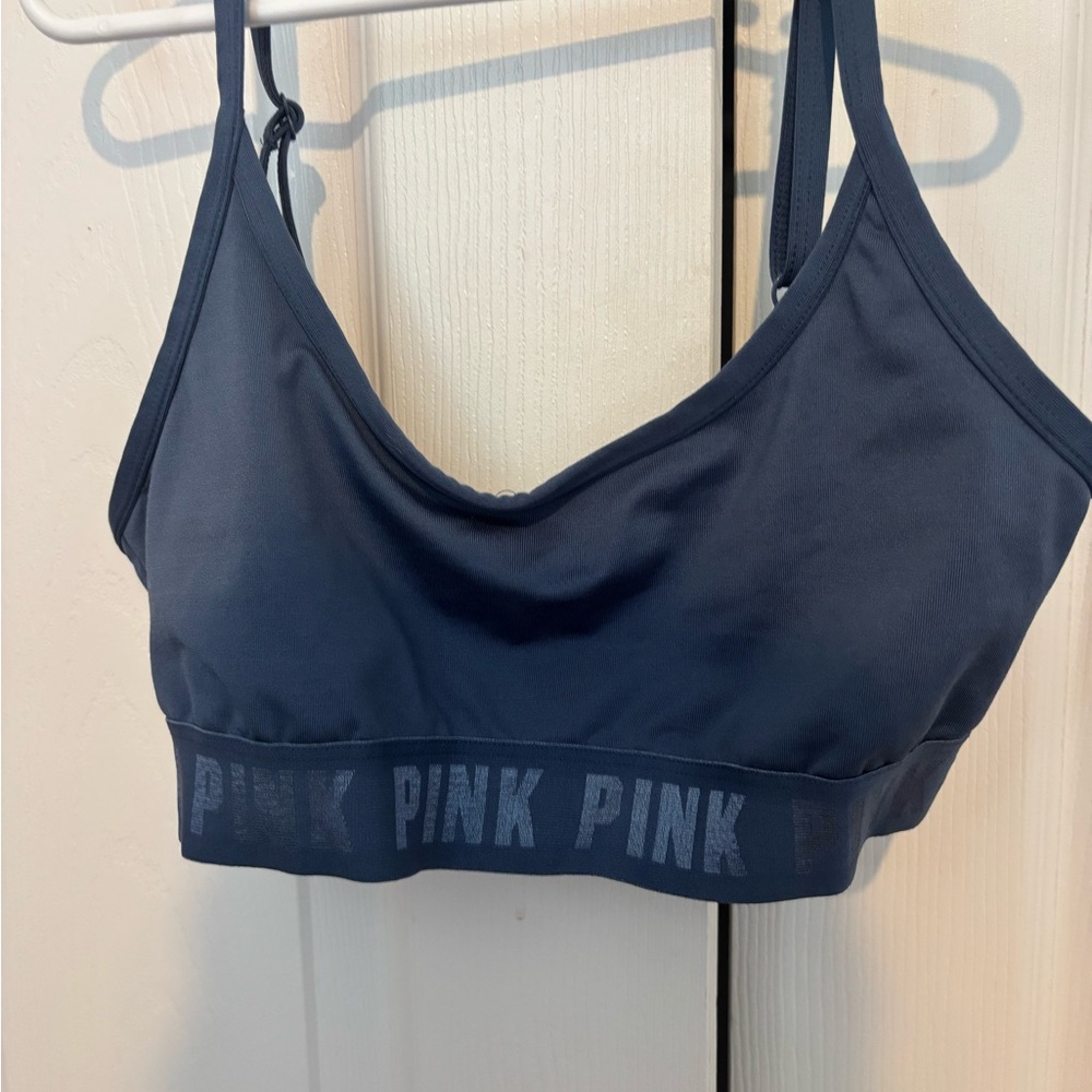 PINK Victoria's Secret Blue Sports Bra